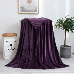 Super Soft 240 GSM Micro Fleece AC Blanket - Purpish Heaven