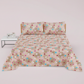 Cream Mosaic Paisley Grid - Straight