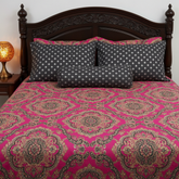Magenta Pink Gold Paisley - Extra Straight