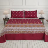 Maroon Red Bandhani - Straight