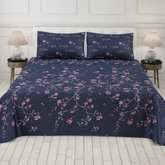 Navy Blue Cherry Blossom - Straight