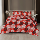 Red Chrysanthemum Comforter - Straight