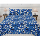 Royal Blue White Leaf - Straight