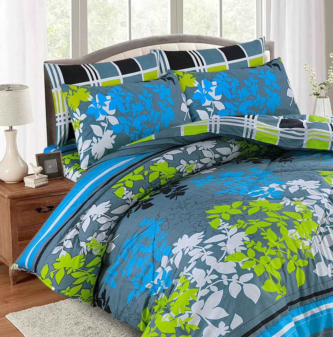 Premium Summer King Size Comforter Set - 7-Piece