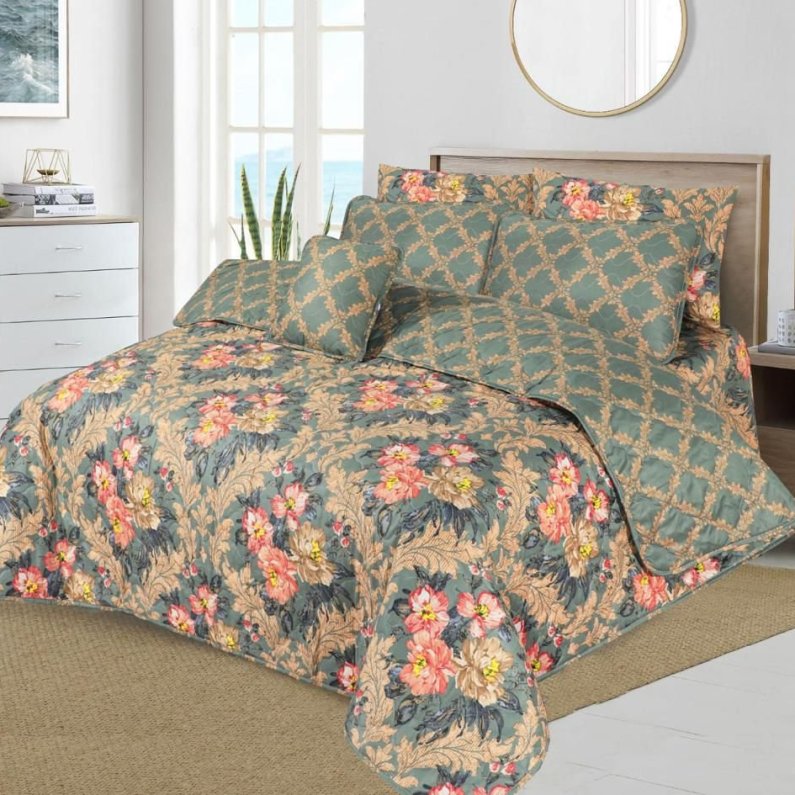 Premium Summer King Size Comforter Set - 7-Piece
