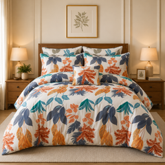 Premium Summer King Size Comforter Set - 7-Piece N26