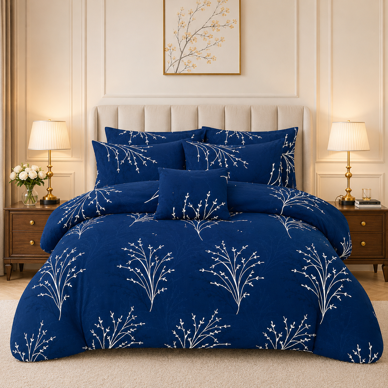 Premium Summer King Size Comforter Set - 7-Piece