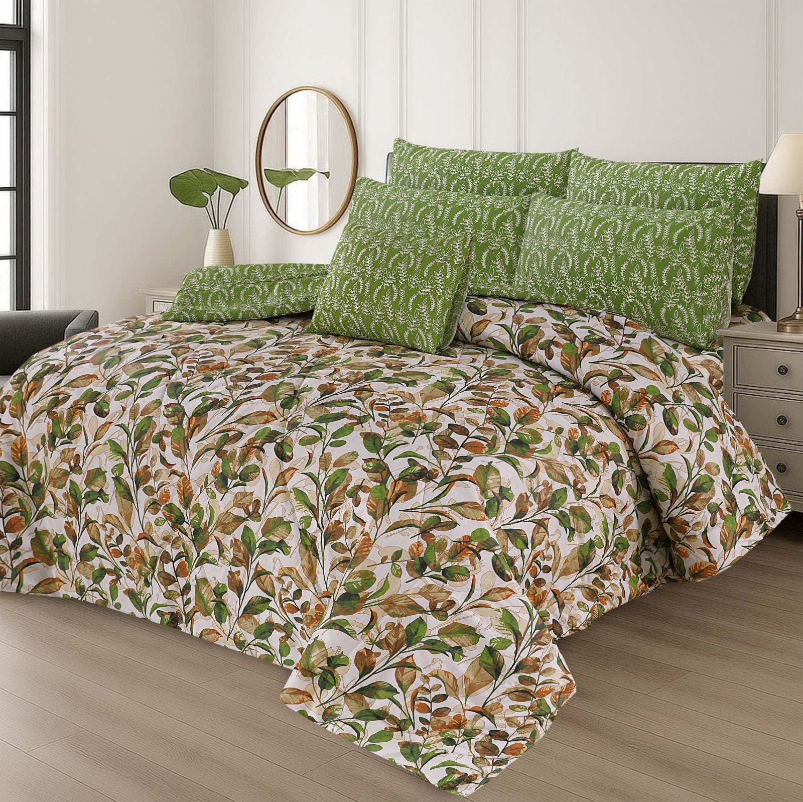 Premium Summer King Size Comforter Set - 7-Piece