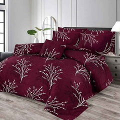 Premium Summer King Size Soft Cotton Comforter Set - 7-Piece