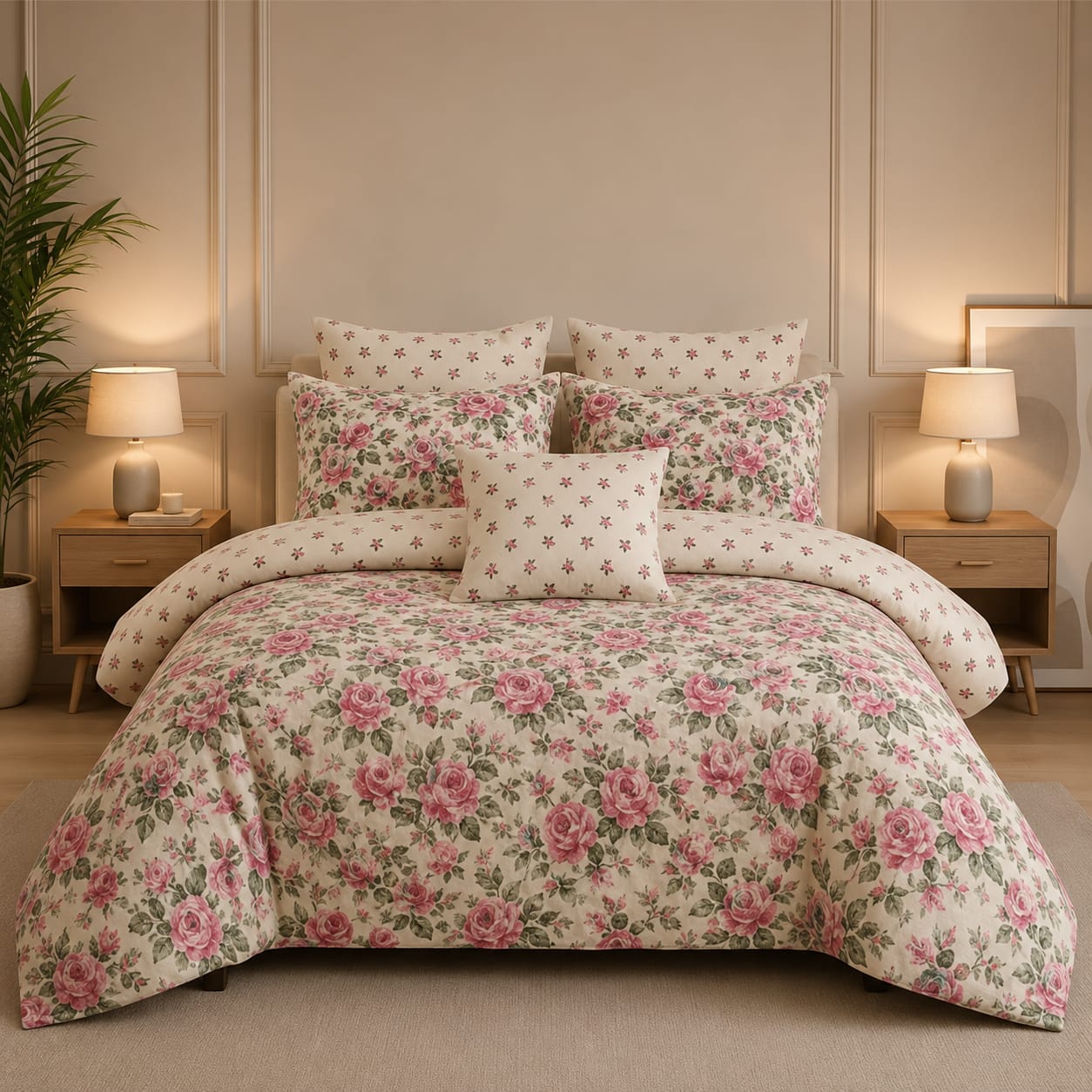 Premium Summer King Size Comforter Set - 7-Piece A29