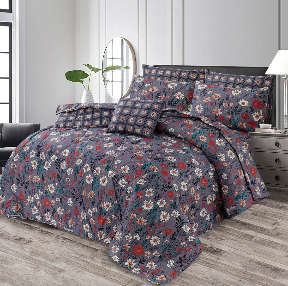 Premium Summer King Size Comforter Set - 7-Piece