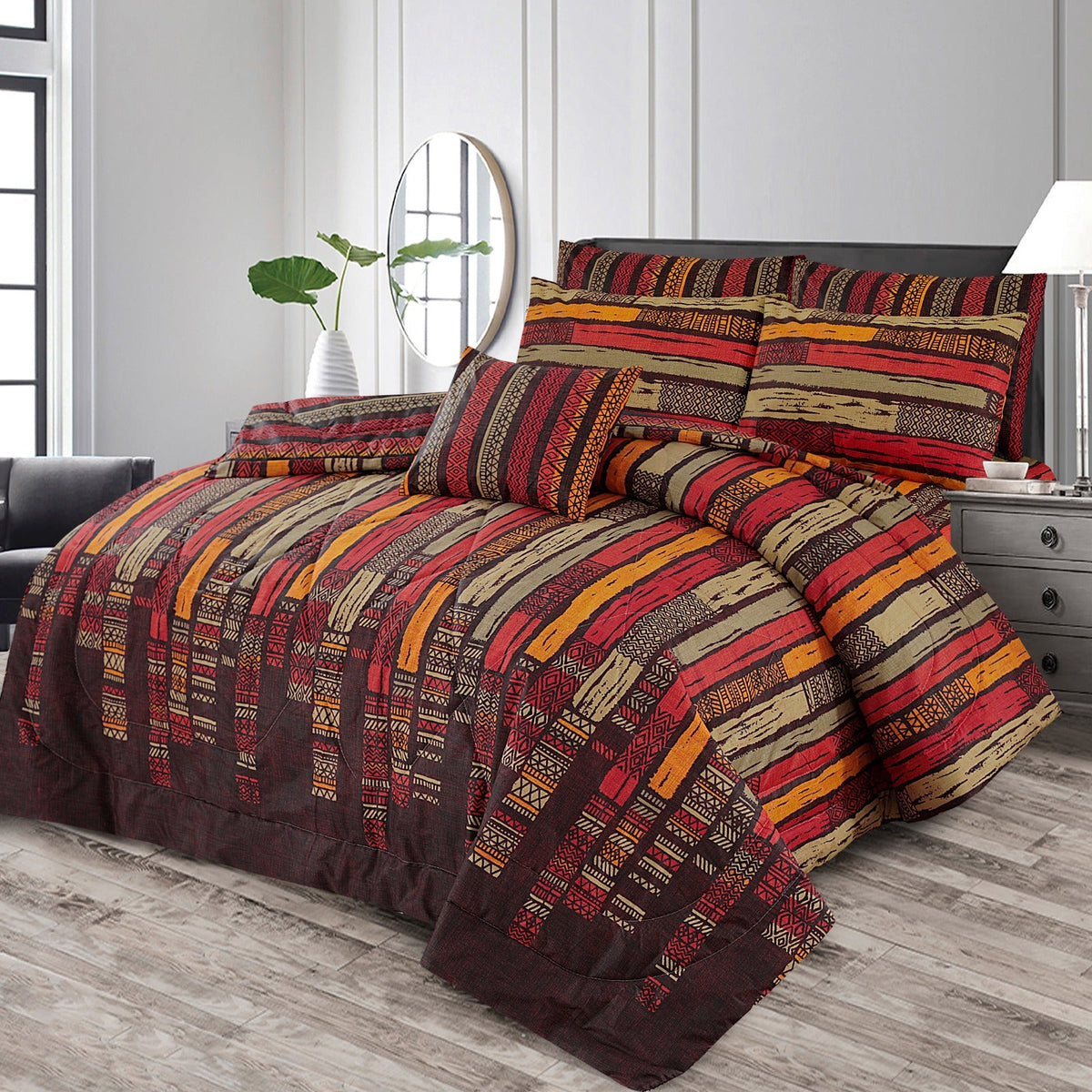 Premium Summer King Size Comforter Set - 7-Piece