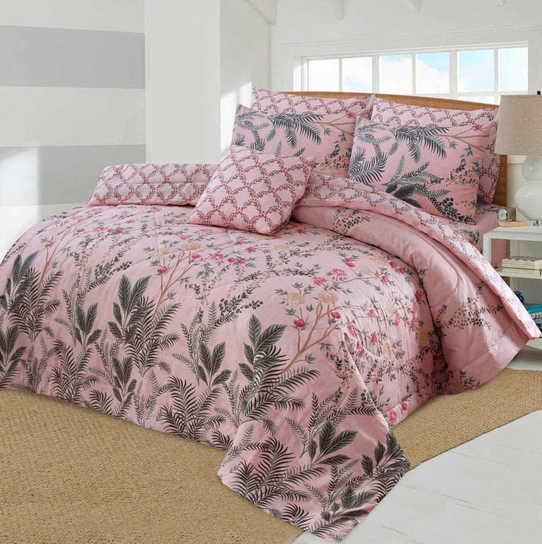 Premium Summer King Size Comforter Set - 7-Piece