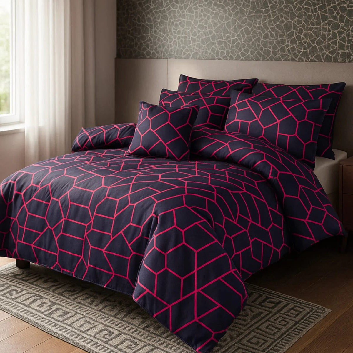 Premium Summer King Size Comforter Set - 7-Piece