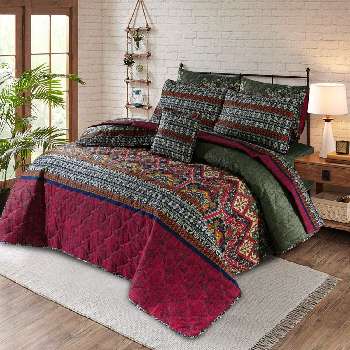 Premium Summer King Size Comforter Set - 7-Piece