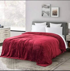 Super Soft 240 GSM Micro Fleece AC Blanket - Spanish Red