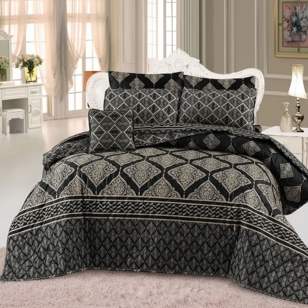 Black Gold Diamond Comforter - Straight