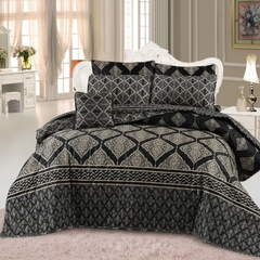 Black Gold Diamond Comforter - Straight