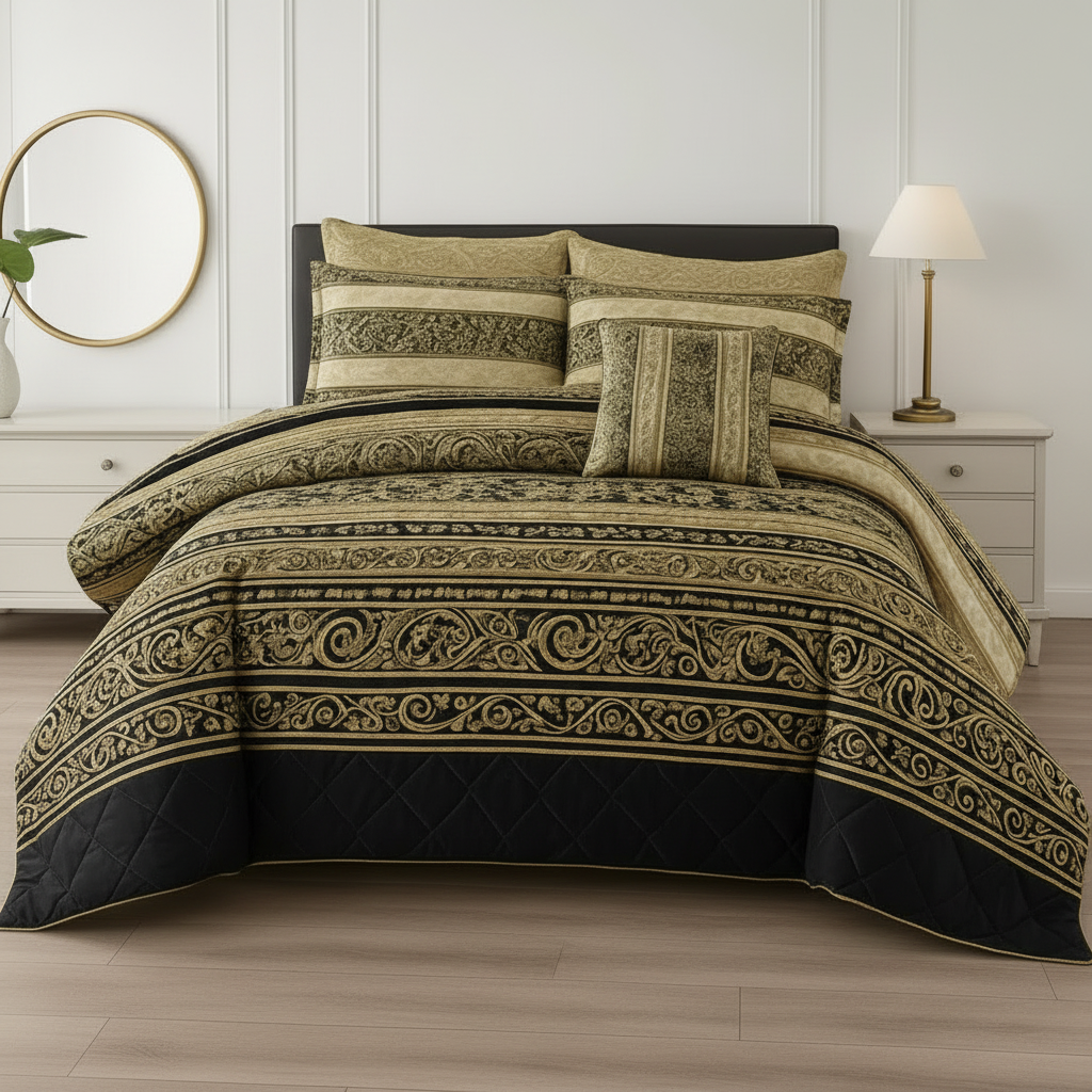 Black Gold Stripe - More Straight