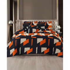 Black Orange Geometric - Straight