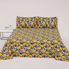 Black Yellow Hibiscus - Straight
