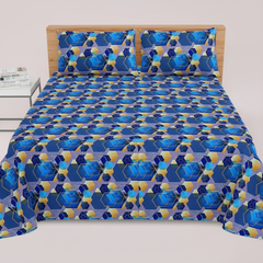 Blue Gold Hexagon - Extra Straight