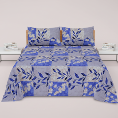 Blue Grey Patchwork - Straight