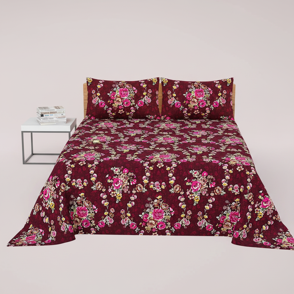 Dark Maroon Pink Rose - Straight