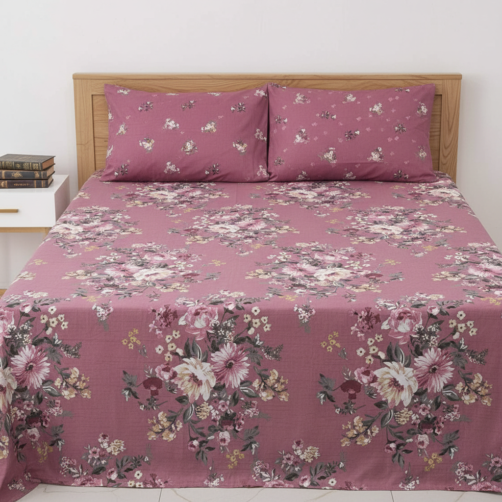 Dusty Mauve Vintage Garden - Straight
