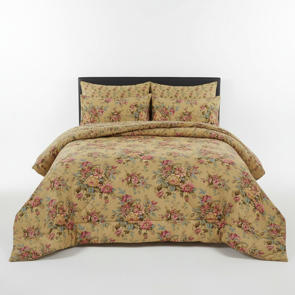 Golden Mustard Floral - Perfect Straight