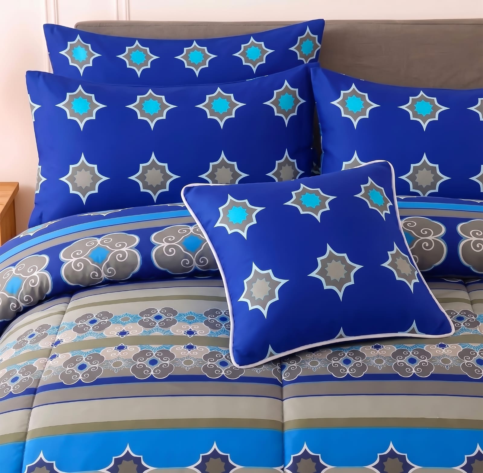 Premium Summer King Size Comforter Set - 7-Piece A34