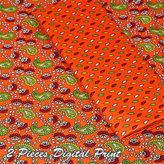 2 Piece – Cotton Digital Print Suit ( Design A-4)