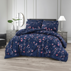 Navy Blue Cherry Blossom - More Straight