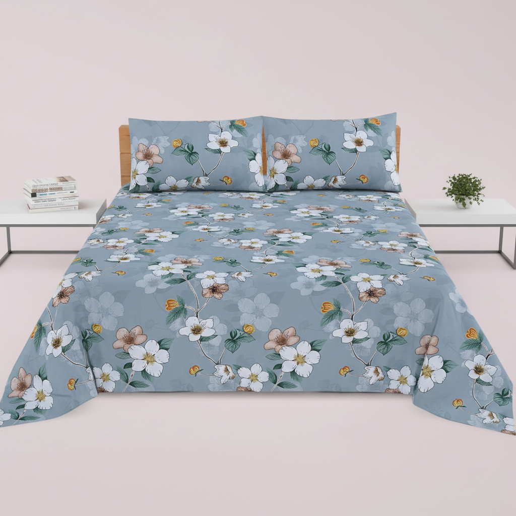 Steel Blue White Magnolia - Straight