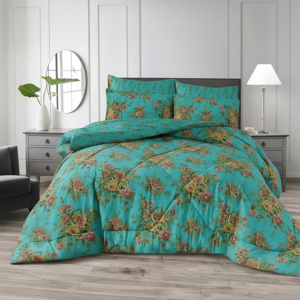 Turquoise Floral - More Straight